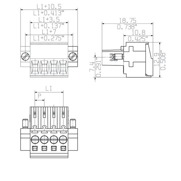 Pluggbare, KONTAKTER BL 3,5/10F SN SW