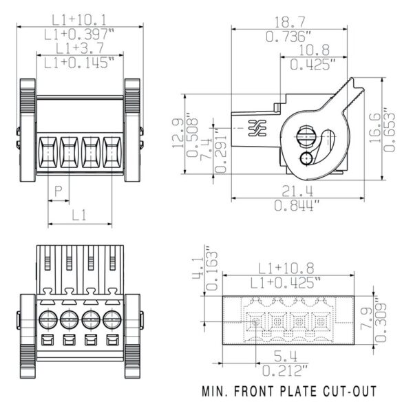 Pluggbare, KONTAKTER BL 3,5/ 4LH SN OR