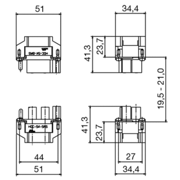 Kontakter, HDC S4 SAS