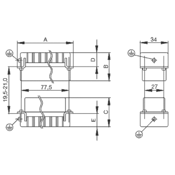 Kontakter, HDC HE 16 FP