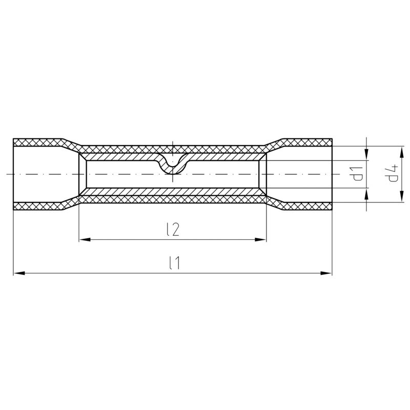 Skjøtehylse, 2,5MM2/24,5 - Bilde 2