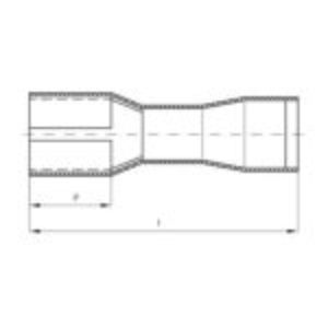 Flatstift, HYLSE ISO.1,5MM2/6,3X0,8 - Bilde 1