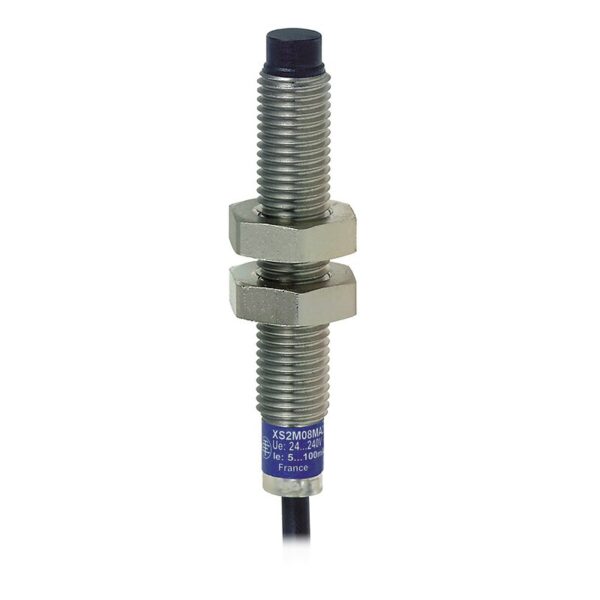 Induktiv sensor XS2 sylindrisk M8 Sn 2,5 mm kabel 2m