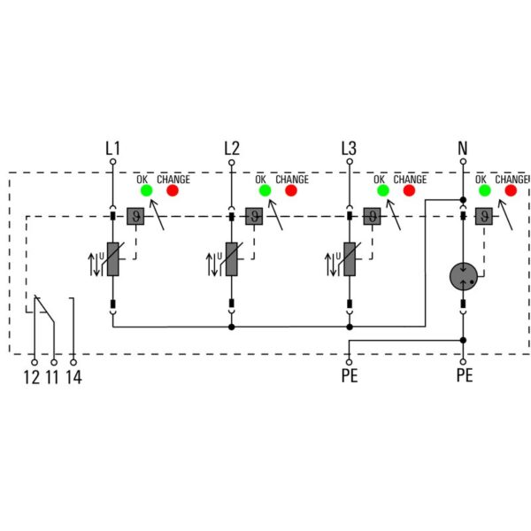 Overspenningsvern, VPU AC II 3+1 R 300/50 KA
