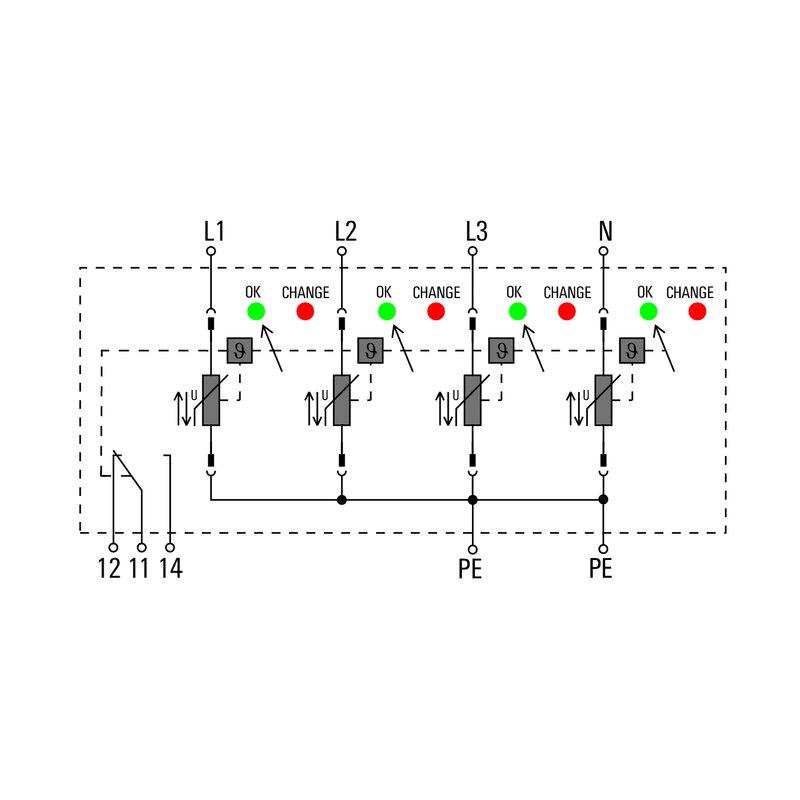 Overspenningsvern, VPU AC II 4 R 300/50 KA - Bilde 2