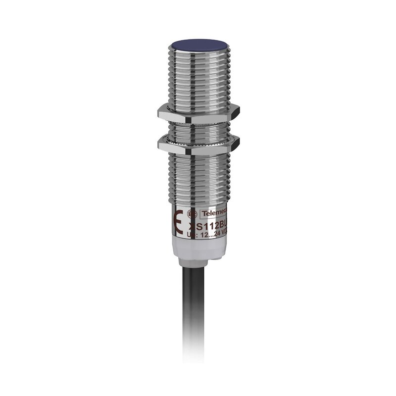 Induktiv sensor XS1 M12, L37mm, messing, Sn4mm, 12..24VDC, kabel 2 m - Bilde 1