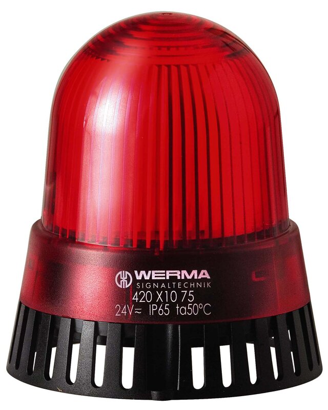 Lyd, LED MULTI-TONE SIRENE BM 8 TONE 24VAC/DC RØD - Bilde 1