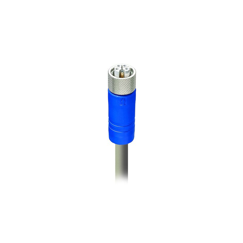 IO Link Master Single-ended forhåndskablet, L-kodet strømkabel, hunn, albue, 5-pins (4+FE), PUR, 1,5 mm², 5 m - Bilde 1