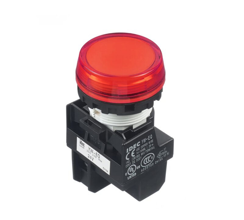 Betjeningsmatriell, Knapper / Brytere, YW1P-1BEQ0R, INDIKATORLAMPE,RØD,FLUSH - Bilde 1