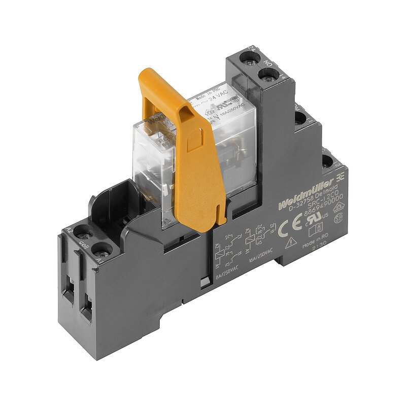 Releer og analoge skiller, Mekanisk, RCIKIT 24VDC 1CO LED - Bilde 1