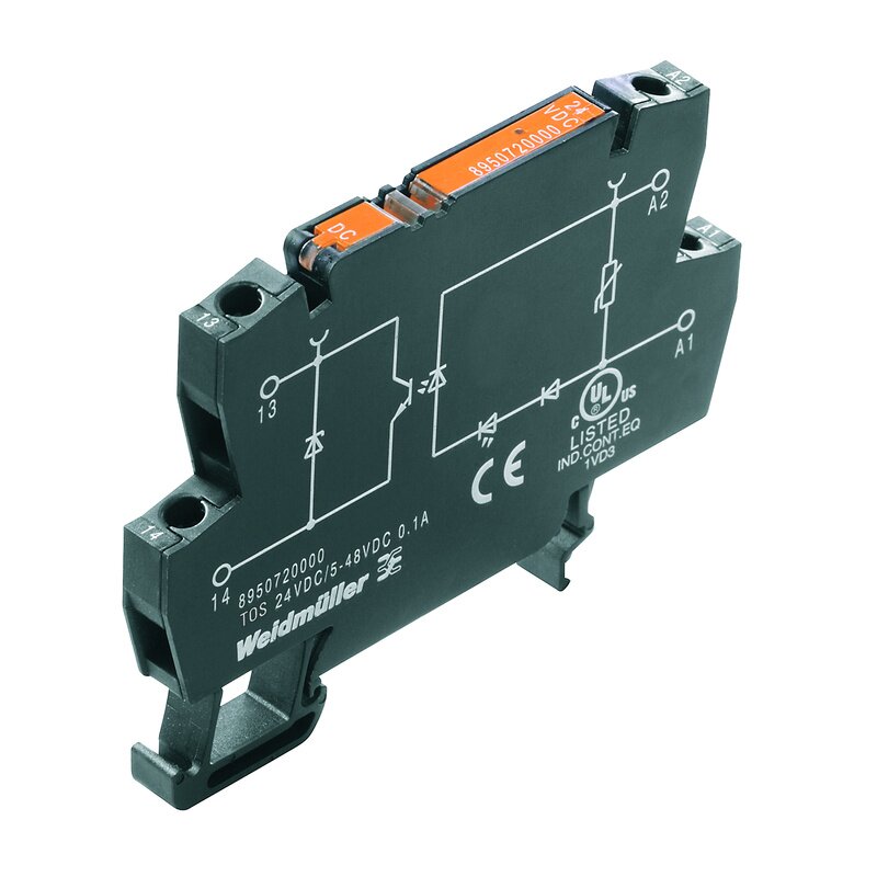 Releer og analoge skiller, Solid State, TOS 24VDC/48VDC 0,1A - Bilde 1