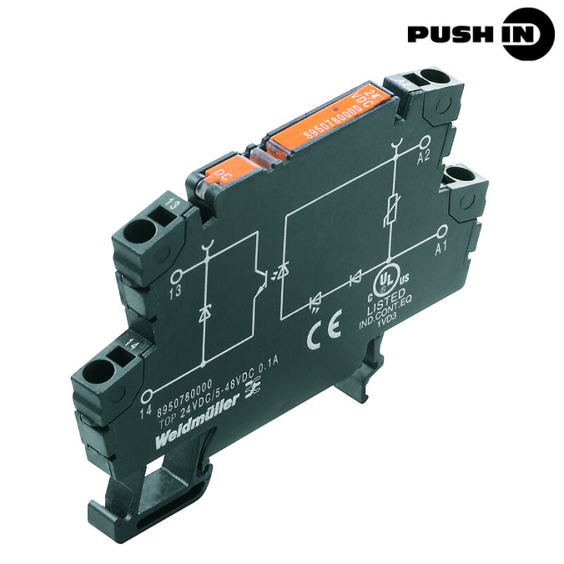 Releer og analoge skiller, Solid State, TOP 5VDC/48VDC 0,1A - Bilde 1