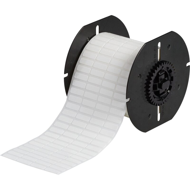 Etiketter til maskin, VINYL ETIKETT,HVIT,6,35X19,05 (BBP33) - Bilde 1