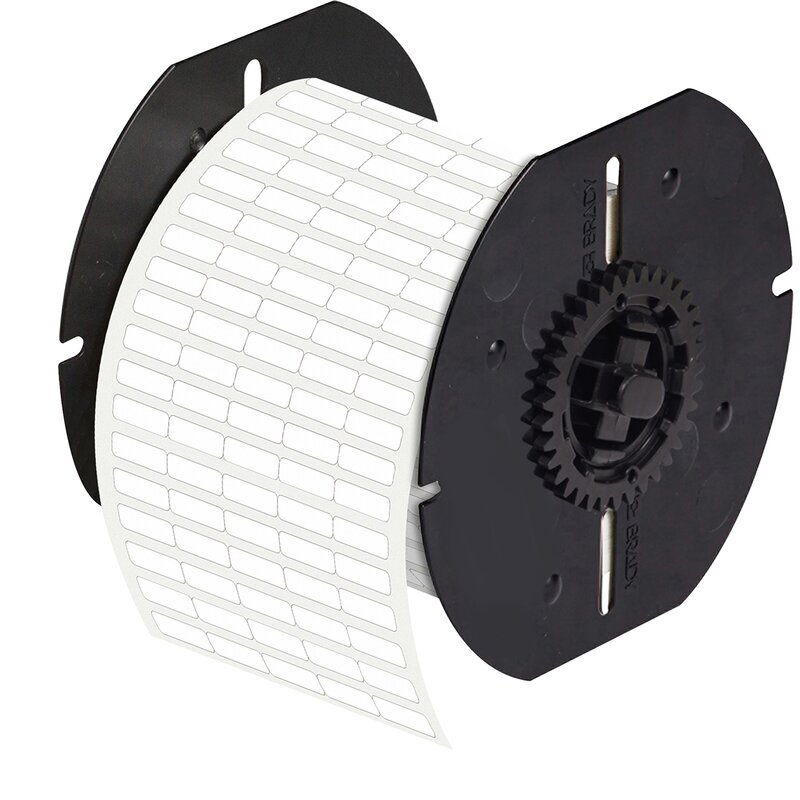 Etiketter til maskin, POLY F/BBP33 19,05X6,35MM HVIT R/2500 - Bilde 1
