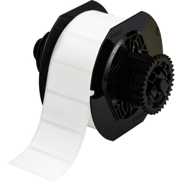 Etiketter til maskin, POLYESTER F/BBP33 25,4X50,8 HVIT R/1500