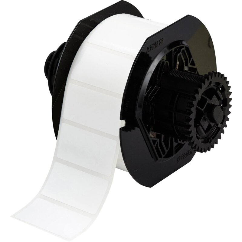 Etiketter til maskin, POLYESTER F/BBP33 25,4X50,8 HVIT R/1500 - Bilde 1