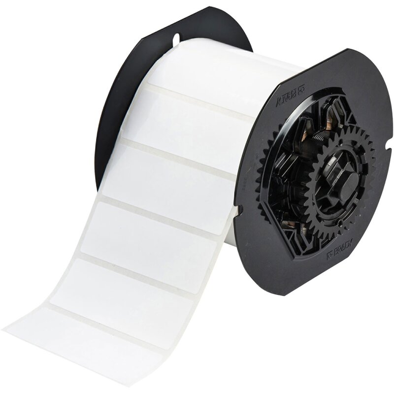 Etiketter til maskin, POLY F/BBP33 76,2X25,4MM HVIT R/1500 - Bilde 1
