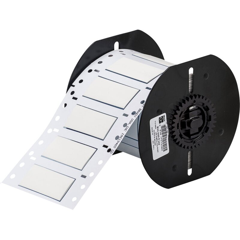 Ledningsmerker til maskin, KRYMP BBP33 21,62MM X 50,80MM HVIT R/350 - Bilde 1