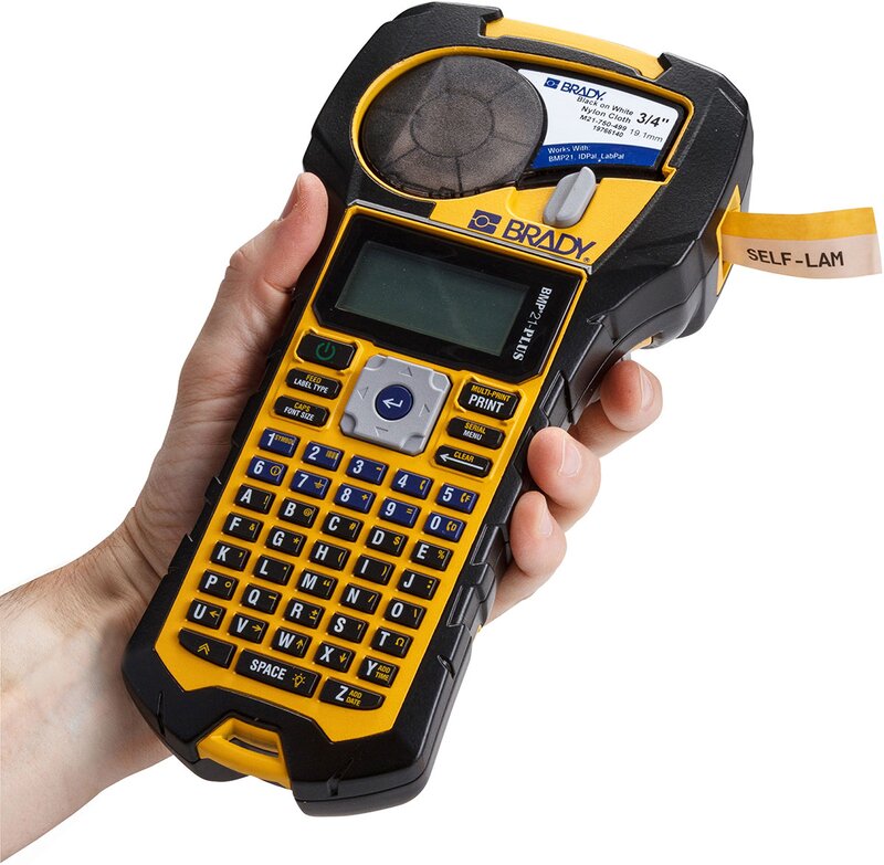 Ledningsmerker til maskin, SELV.LAM F/BMP21 SORT/HVIT 38,10MM - Bilde 1