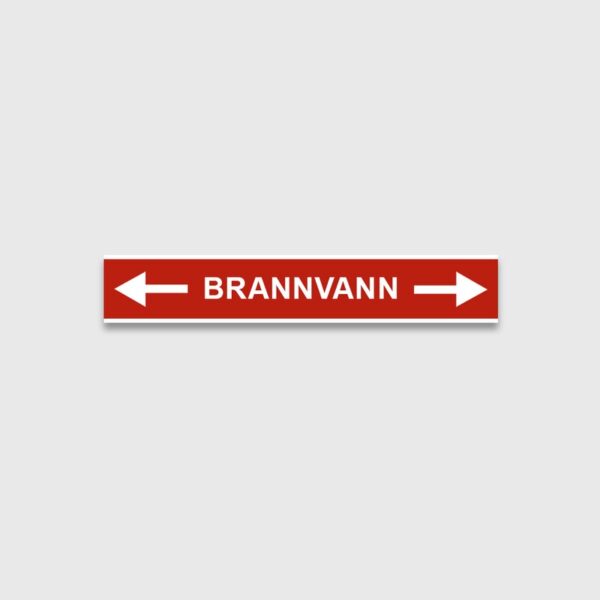 VVS Merking, "BRANNVANN" RØRMERKER 29X220MM I POSE