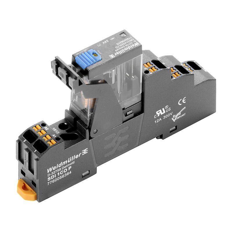Releer og analoge skiller, Mekanisk, DRIKITP 24VDC 1CO LD/PB - Bilde 1