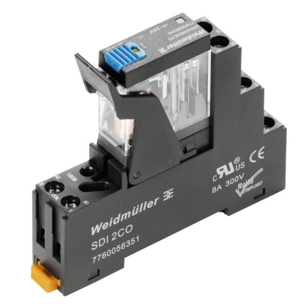 Releer og analoge skiller, Mekanisk, DRIKIT 24VDC 1 CO LED/TESTKNAPP