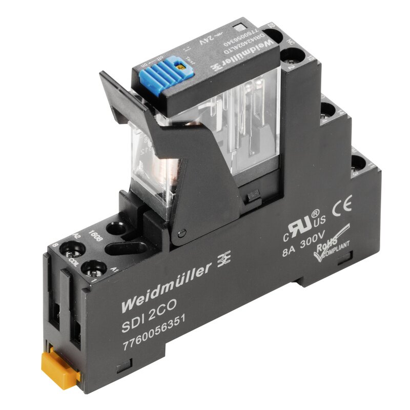 Releer og analoge skiller, Mekanisk, DRIKIT 24VDC 1 CO LED/TESTKNAPP - Bilde 1