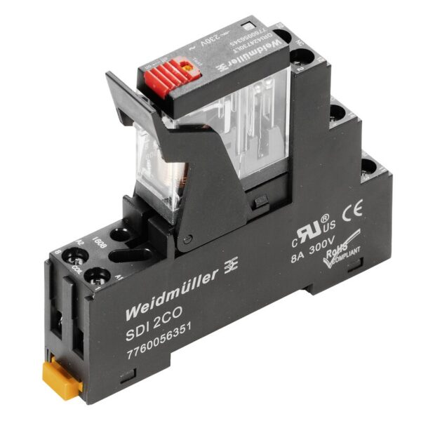 Releer og analoge skiller, Mekanisk, DRIKIT 230VAC 2 CO LED/TESTKNAPP