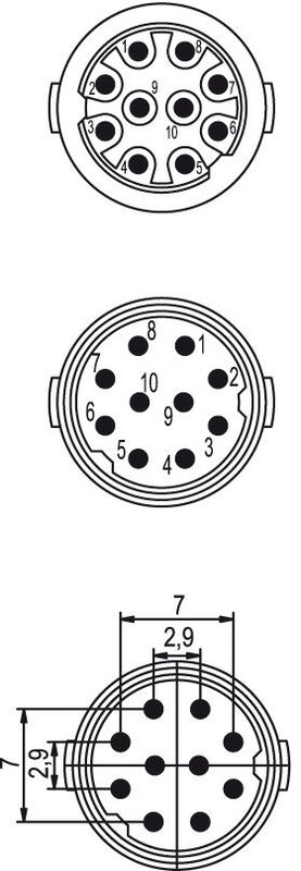 Innsats, M16 F CRIMP 10P HYLSE 7003910102