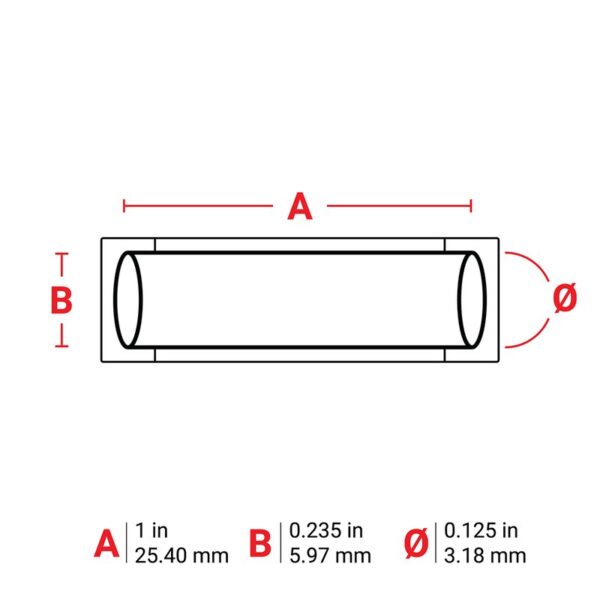 Ledningsmerker til maskin, M6-125-1-345-WT