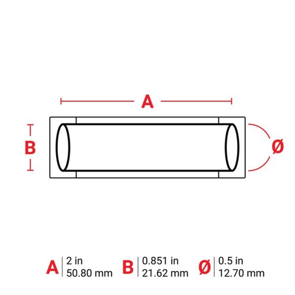 Ledningsmerker til maskin, KRYMP BBP33 21,62MM X 50,80MM HVIT R/350
