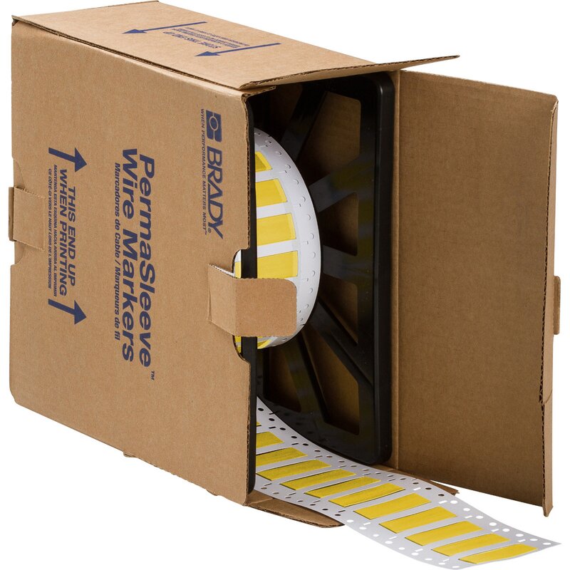 Ledningsmerker til maskin, HEATEX KRYMP 6,4X50,8 0-HAL GUL R/2500 - Bilde 1