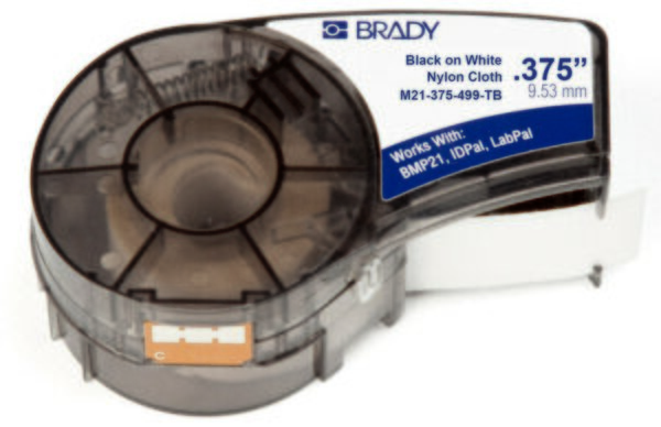 Tape til maskin, NYLON CLOTH F/BMP21 9,53MM HVIT