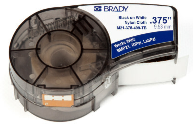 Tape til maskin, NYLON CLOTH F/BMP21 9,53MM HVIT - Bilde 1