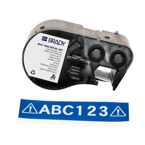 Tape til maskin, M4C-1000-BL-W-595T