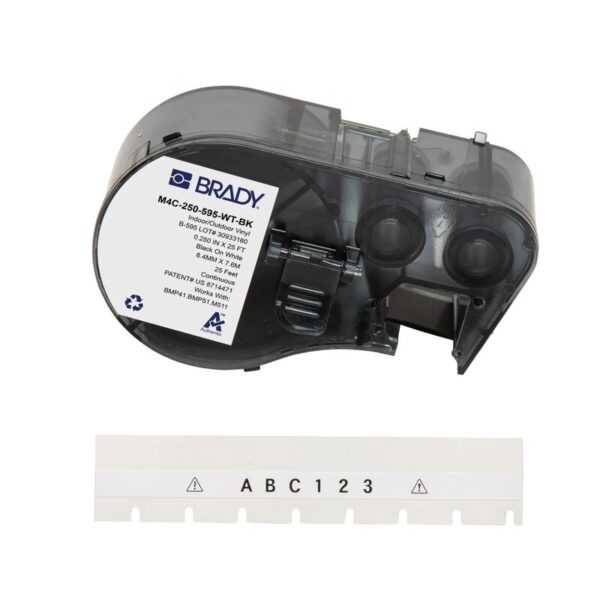 Tape til maskin, M4C-250-595-WT-BK