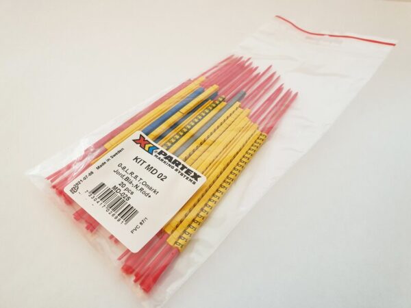 Ledningsmerking med trykk, STANDARDSATS MD-02 MED PA-02
