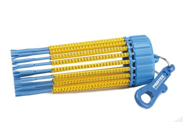 Ledningsmerking med trykk, MD-10 BLÅ HOLDER KOMPLETT MED MERKER