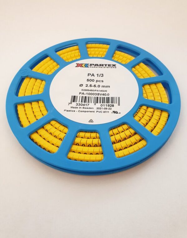 Ledningsmerking med trykk, PA 2/4 GUL: 2