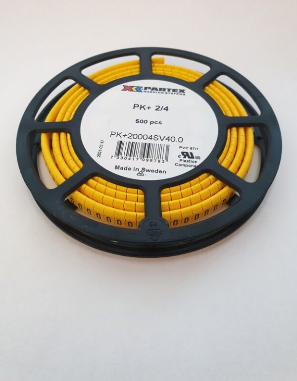 Ledningsmerking med trykk, PK+ 2/4 GUL: D