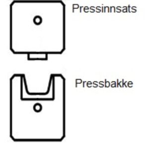 Pressbakke, FOR ENDEHYLSER 95MM2 SYS 1 - Bilde 1