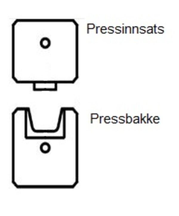 Pressbakke, FOR ENDEHYLSER 95MM2 SYS 1