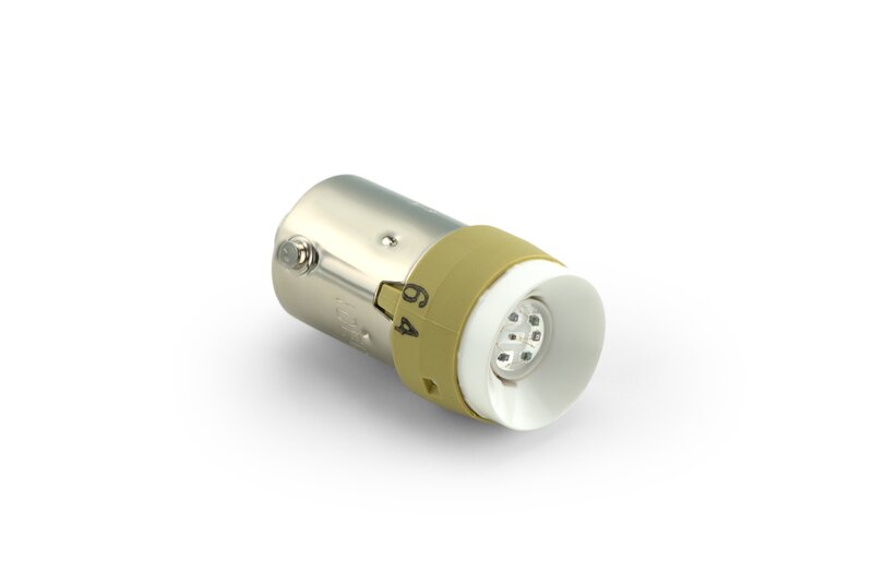 Pære, LED, Gul, 230VAC/DCLSED-M3Y, YW - Bilde 1