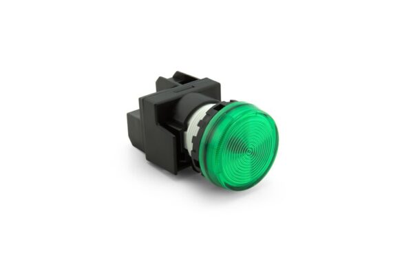 Betjeningsmatriell, Knapper / Brytere, YW1P-1EQ0G, INDUKATORLAMPE,GRØNN,FLUSH