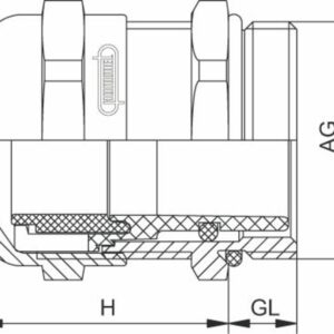 Nippel, HSK-M-EMC PG 13,5 1691130001 - Bilde 2