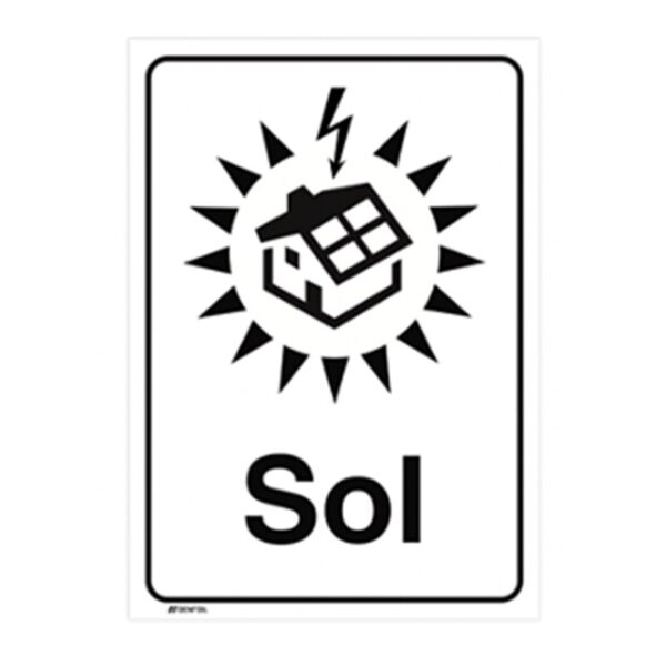 Skilt med trykk, Y645833 - VC: Solskilt 1 colour 150x200