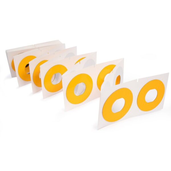 Skilt til  maskin, EPREP 60MM DIAM.M/HULL GUL R/100