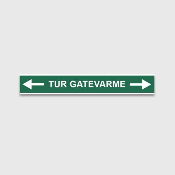 VVS Merking, "TUR GATEVARME" RØRMERKER 57X330MM I POSE