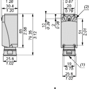 Endebryter, Endebryter XC Standard, XCKP, termoplastisk plast rullespak med lengde, 1NC+1 NO, snap, 1/2NPT - Bilde 3
