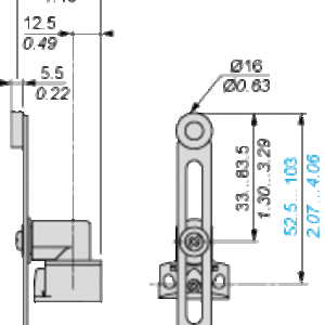 Endebryter, Endebryter XC Standard, XCKP, termoplastisk plastrullespak med varighet, 1NC+1 NO, langsom, M16 - Bilde 5